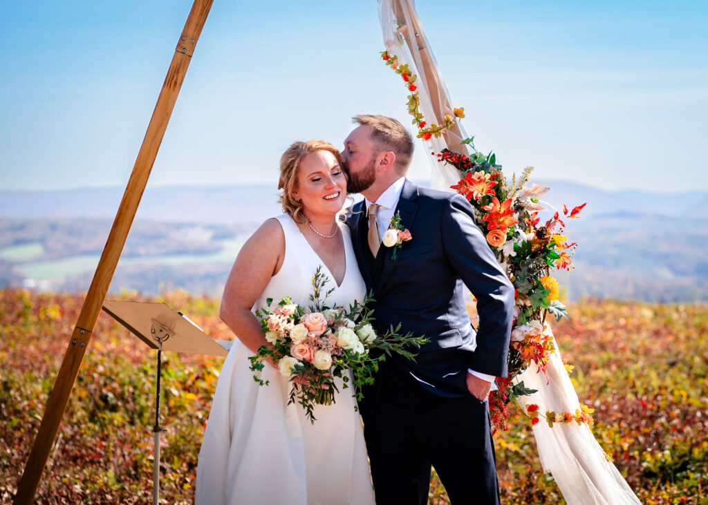 Poconos Elopement Couple at 100 Mile View with Jim Thorpe Elopements