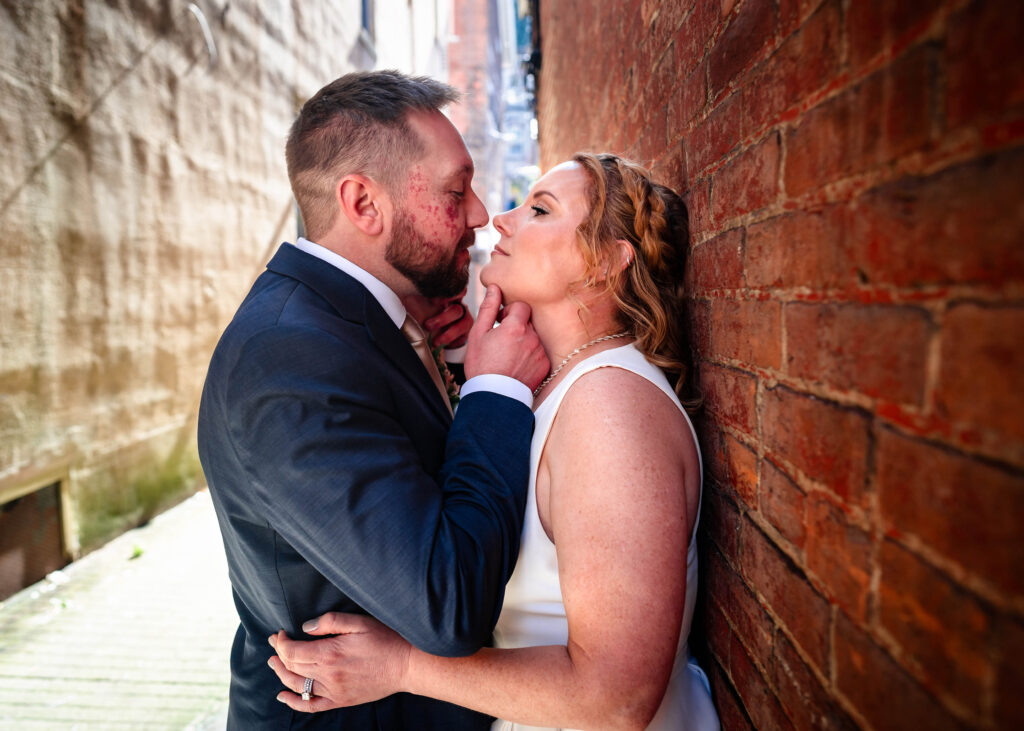 Poconos Elopement Couple in Jim Thorpe, PA