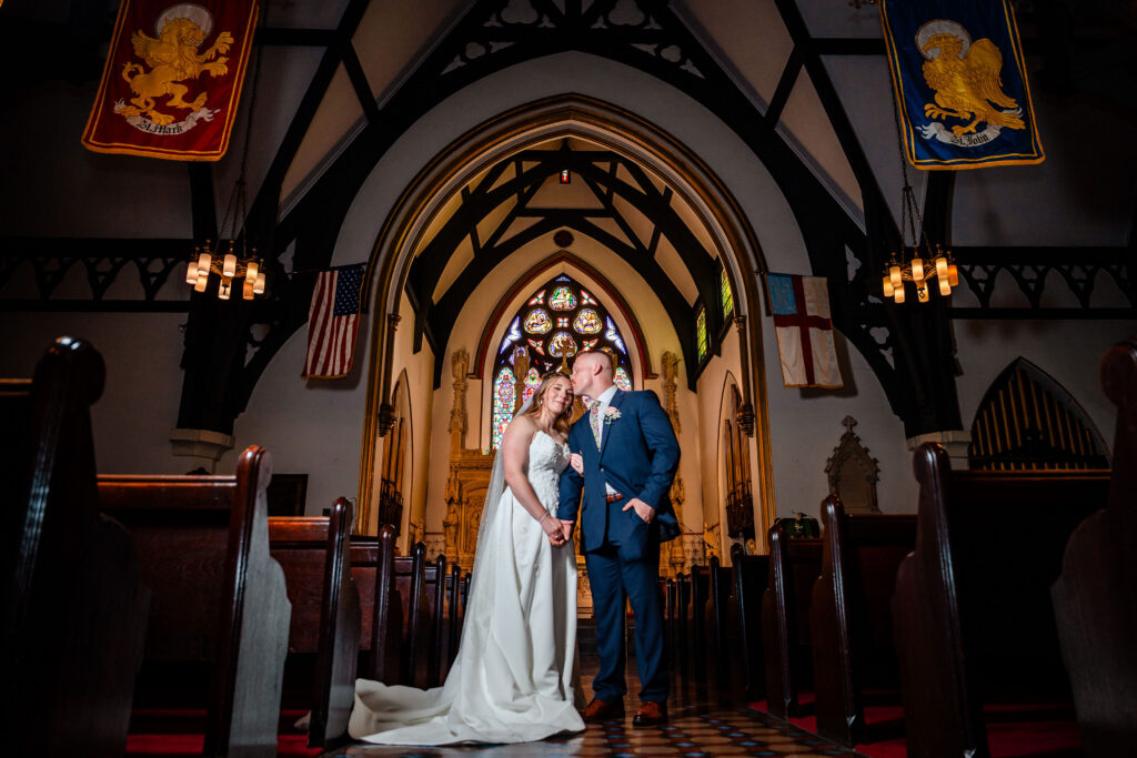 Elopement in a church by Jim Thorpe Elopements