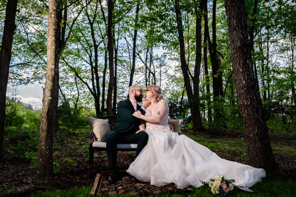 Elopement in the woods by Jim Thorpe Elopements